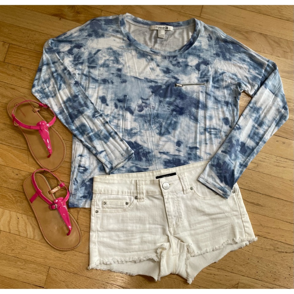 Tie Dyed Long Sleeve Knit Top